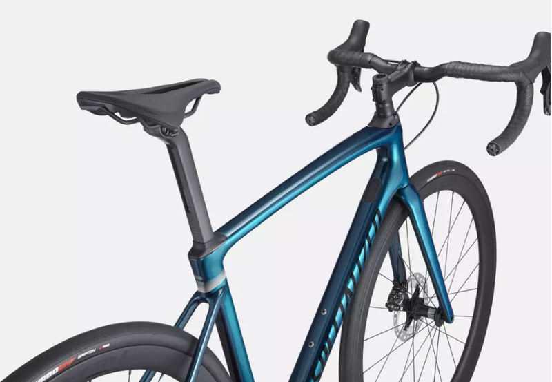 Specialized Roubaix Expert Road Bike 2023 in Teal/ Ice Papaya/ Black-3